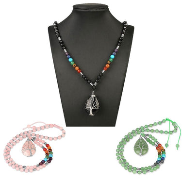 Tree of Life X Chakra Stone Pendant Necklace-Your Soul Place